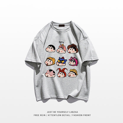 【Tops】4色展開プリントTシャツ　W12798