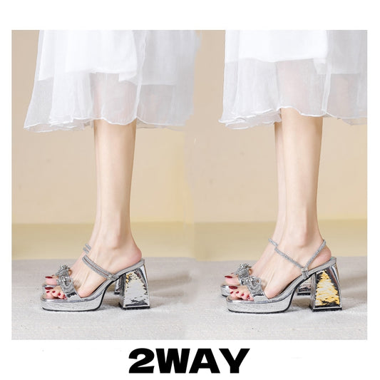 【Shoes】2WAY履けるハイヒール T0995