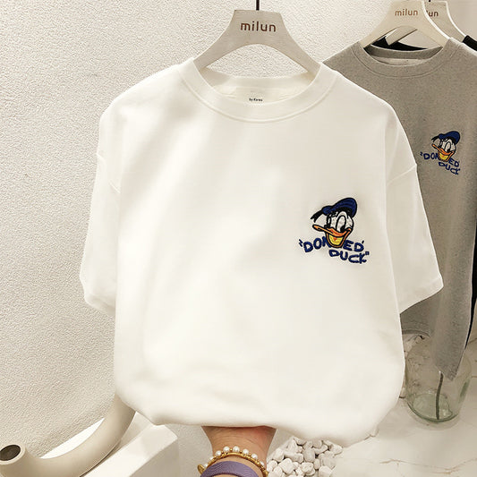 【Tops】2色展開ゆったりＴシャツ    W12967