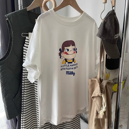 【Tops】キャラクター可愛いTシャツ　 W12808