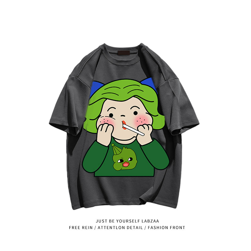 【Tops】キャラクター可愛いTシャツ　W12794