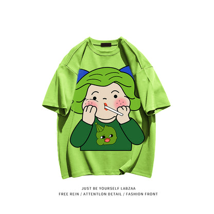 【Tops】キャラクター可愛いTシャツ　W12794