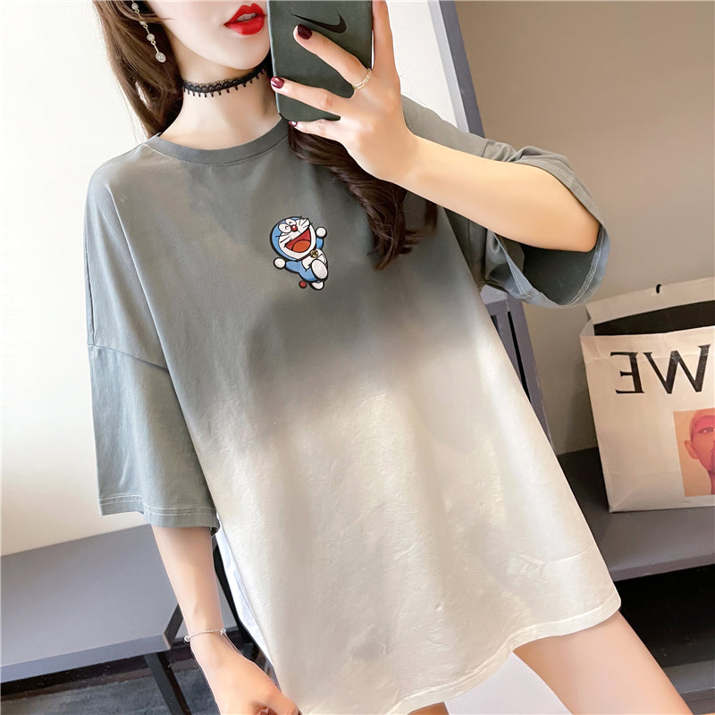 【Tops】3色選択可グラデーションＴシャツ   W12380