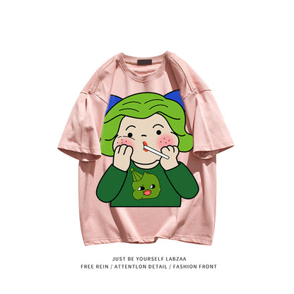 【Tops】キャラクター可愛いTシャツ　W12794