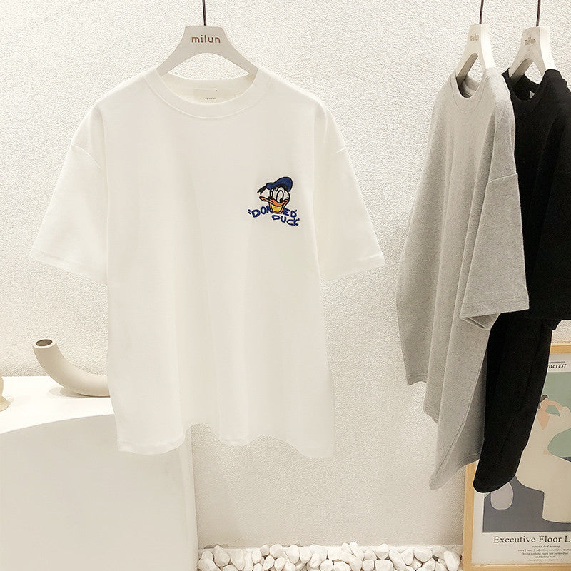 【Tops】2色展開ゆったりＴシャツ    W12967