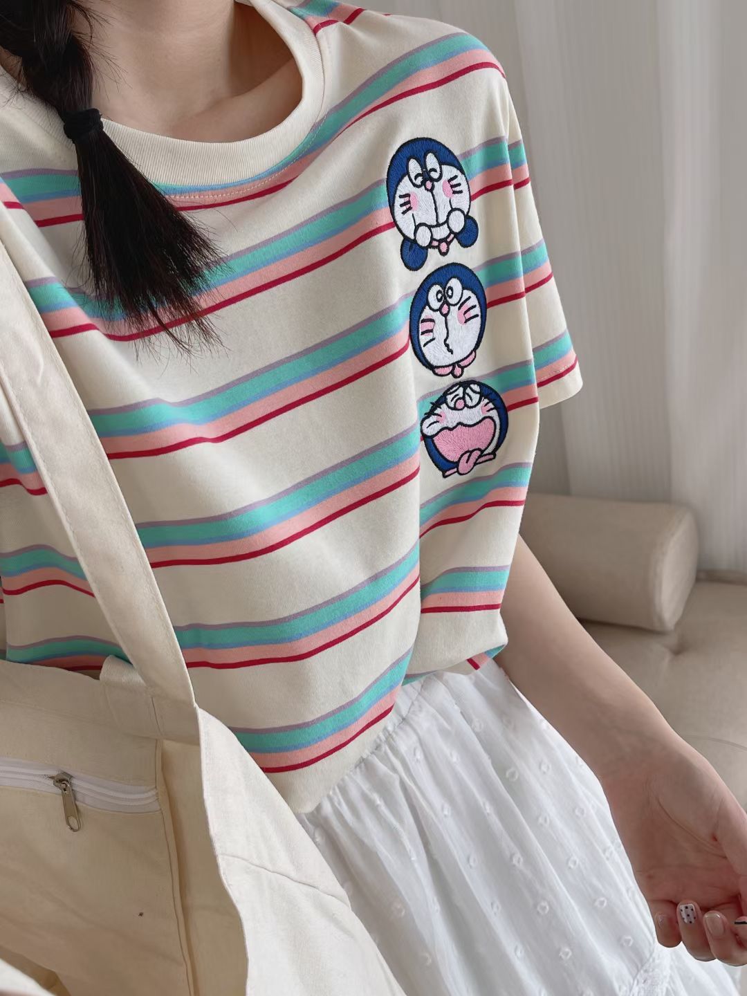 【Tops】ボーダー柄Ｔシャツ    W12826