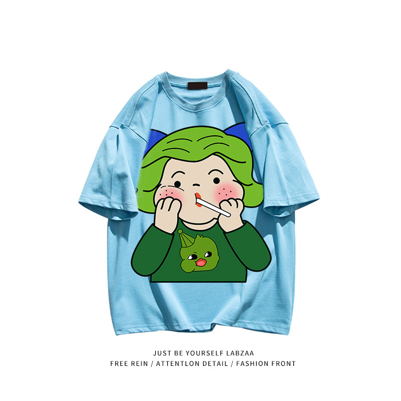 【Tops】キャラクター可愛いTシャツ　W12794