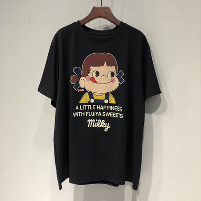 【Tops】キャラクター可愛いTシャツ　 W12808