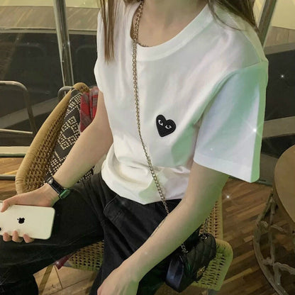 【Tops】ハート♡Ｔシャツ　 W12898