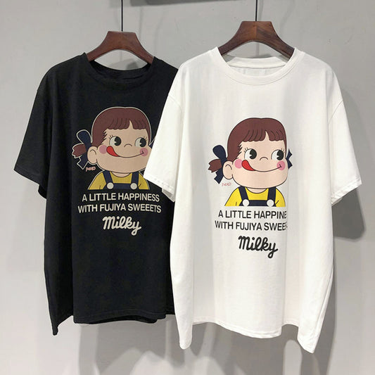 【Tops】キャラクター可愛いTシャツ　 W12808