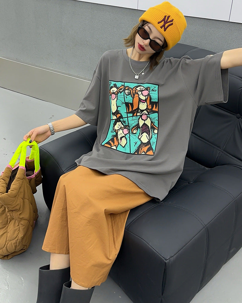 【Tops】ゆったり半袖Ｔシャツ　Z6843