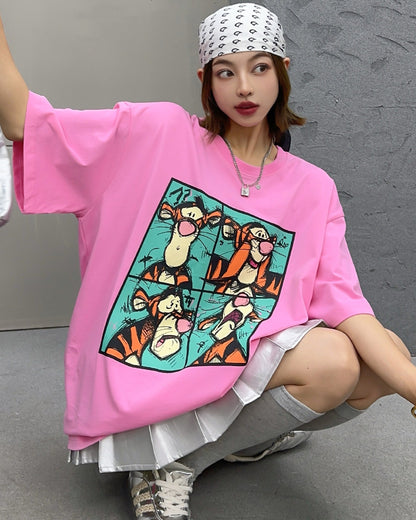 【Tops】ゆったり半袖Ｔシャツ　Z6843