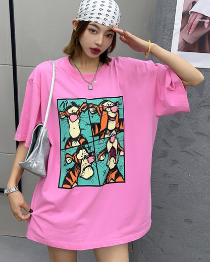 【Tops】ゆったり半袖Ｔシャツ　Z6843