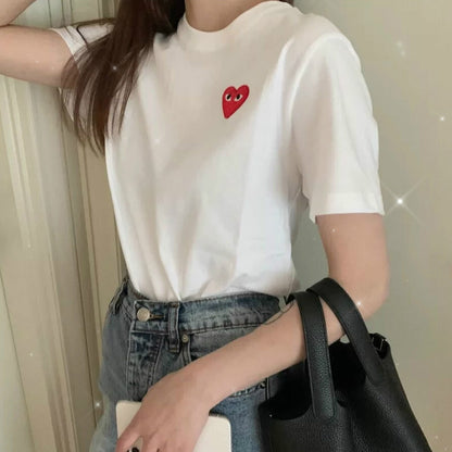 【Tops】ハート♡Ｔシャツ　 W12898