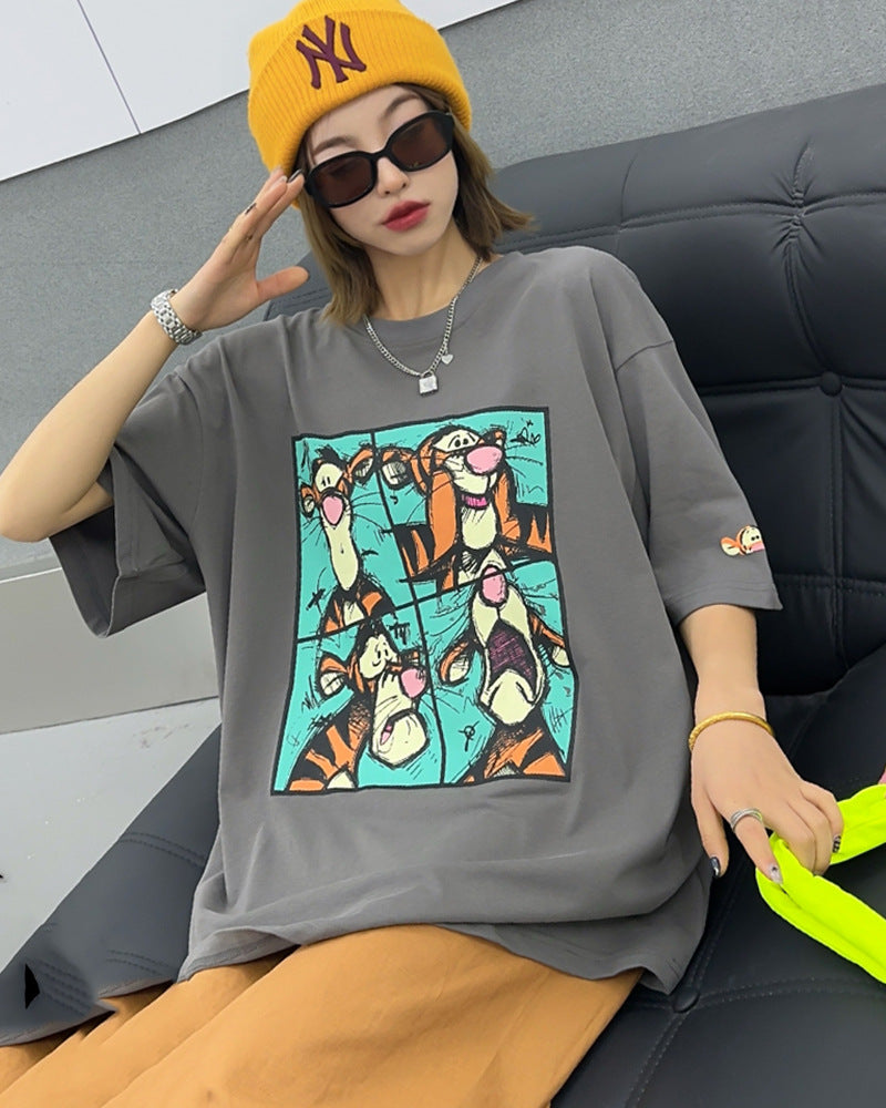 【Tops】ゆったり半袖Ｔシャツ　Z6843