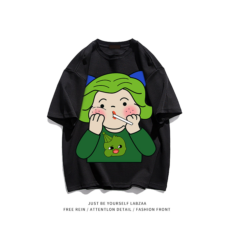 【Tops】キャラクター可愛いTシャツ　W12794