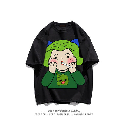 【Tops】キャラクター可愛いTシャツ　W12794