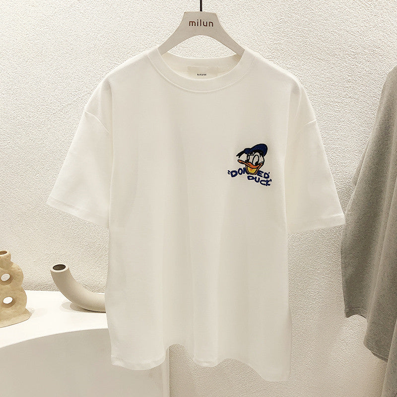 【Tops】2色展開ゆったりＴシャツ    W12967